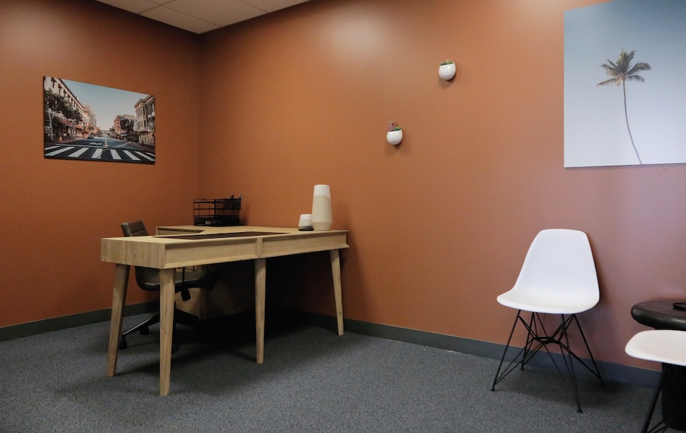 Private Office White Chairs